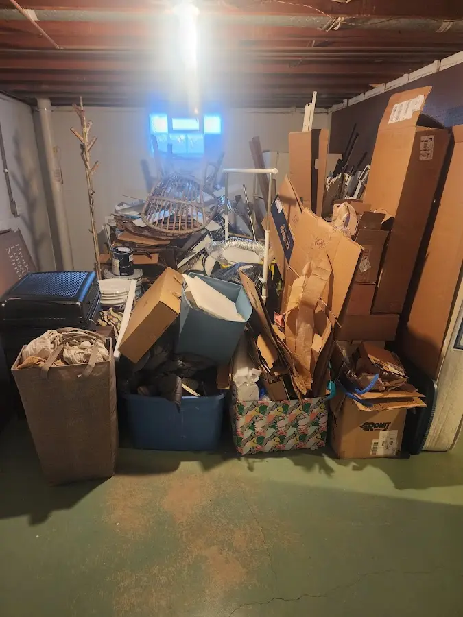 Roll-off dumpster container at job site for 4 Yard Dumpster Rental in Biscayne Park